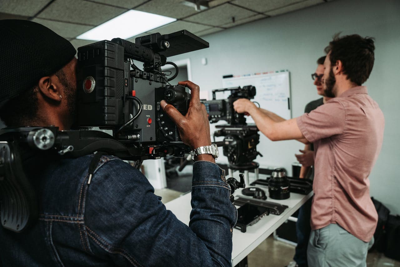 some of journalists recording their interviews and press conferences.