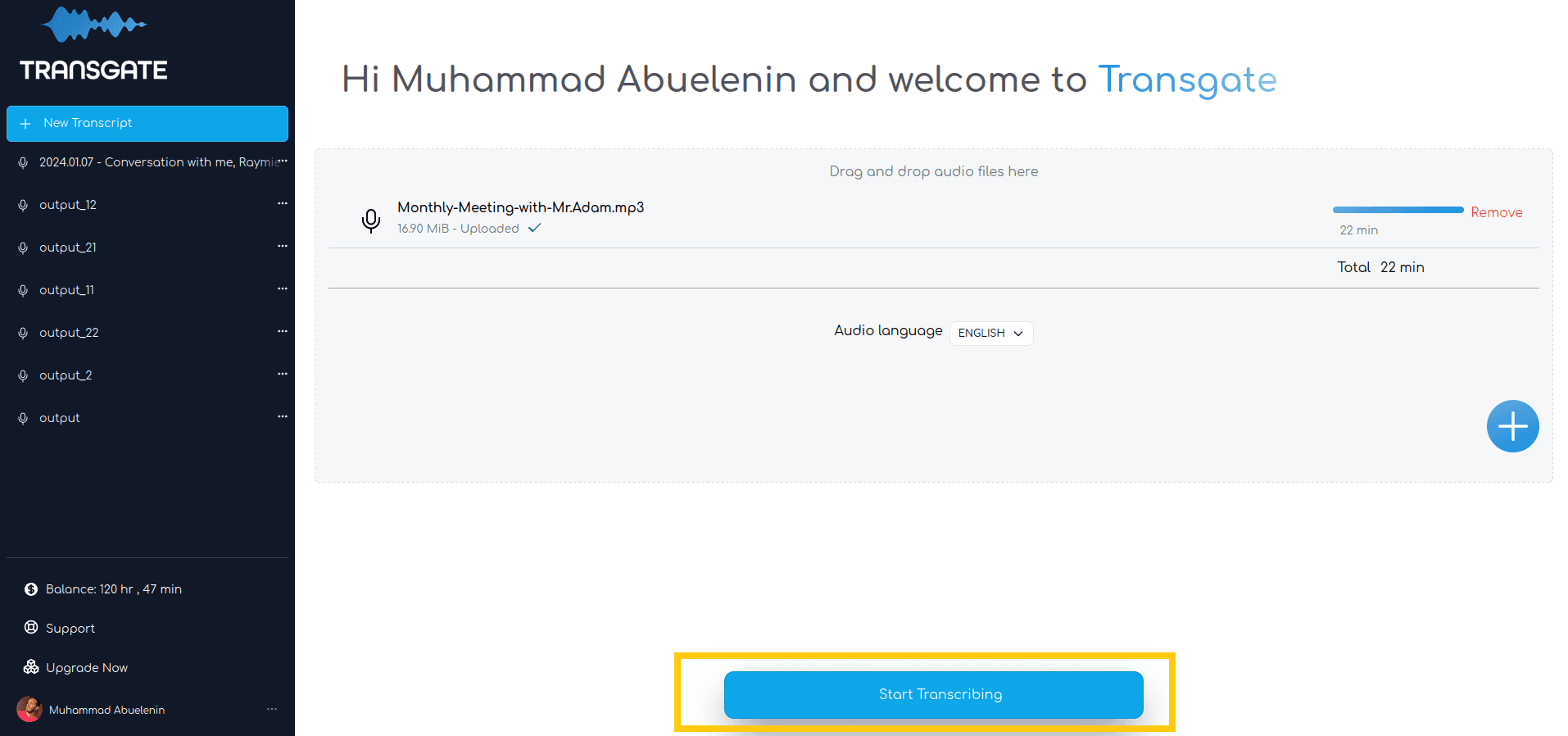 start_transcribe